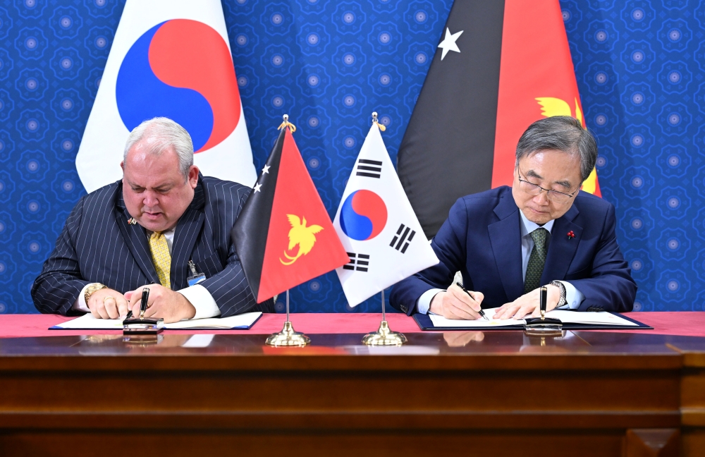 한-파푸아뉴기니 무상원조 기본협정 서명