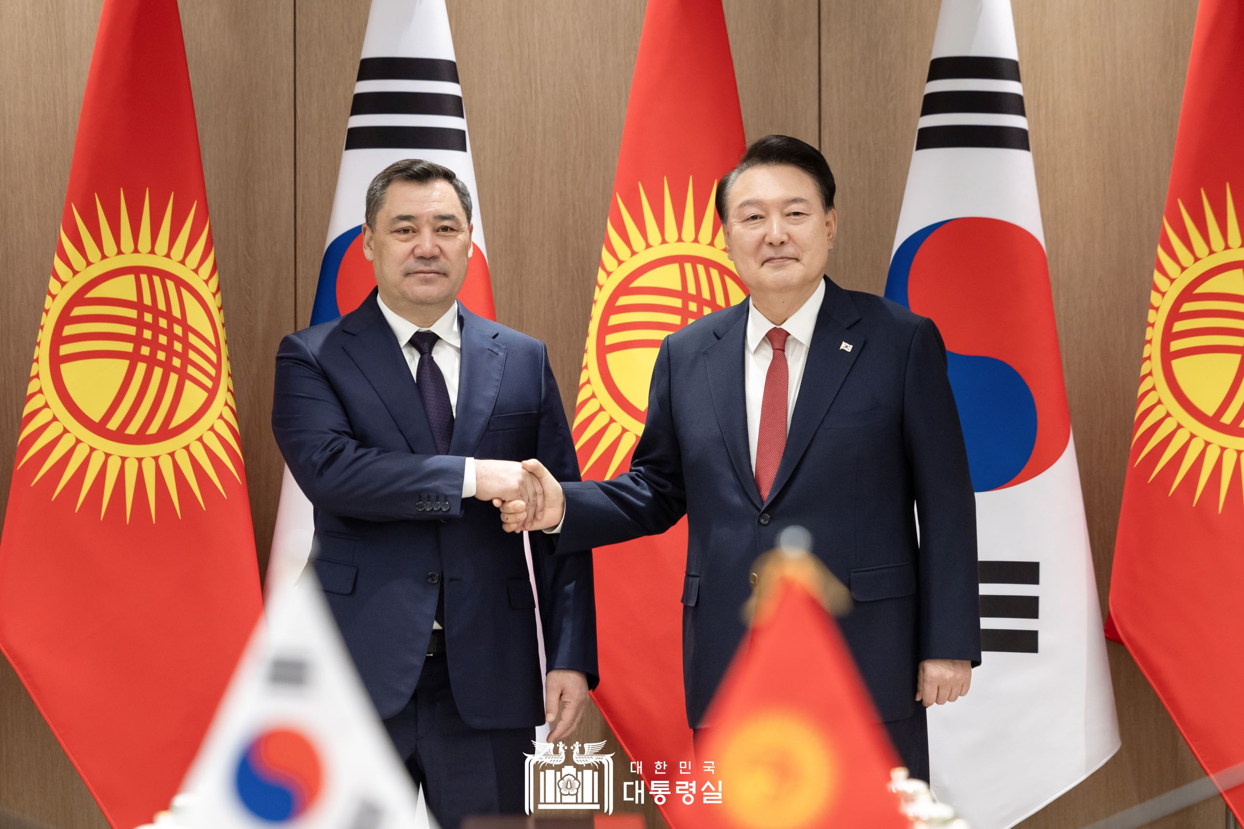 윤석열 대통령, 키르기즈공화국 대통령 공식 방한 계기 정상회담 개최